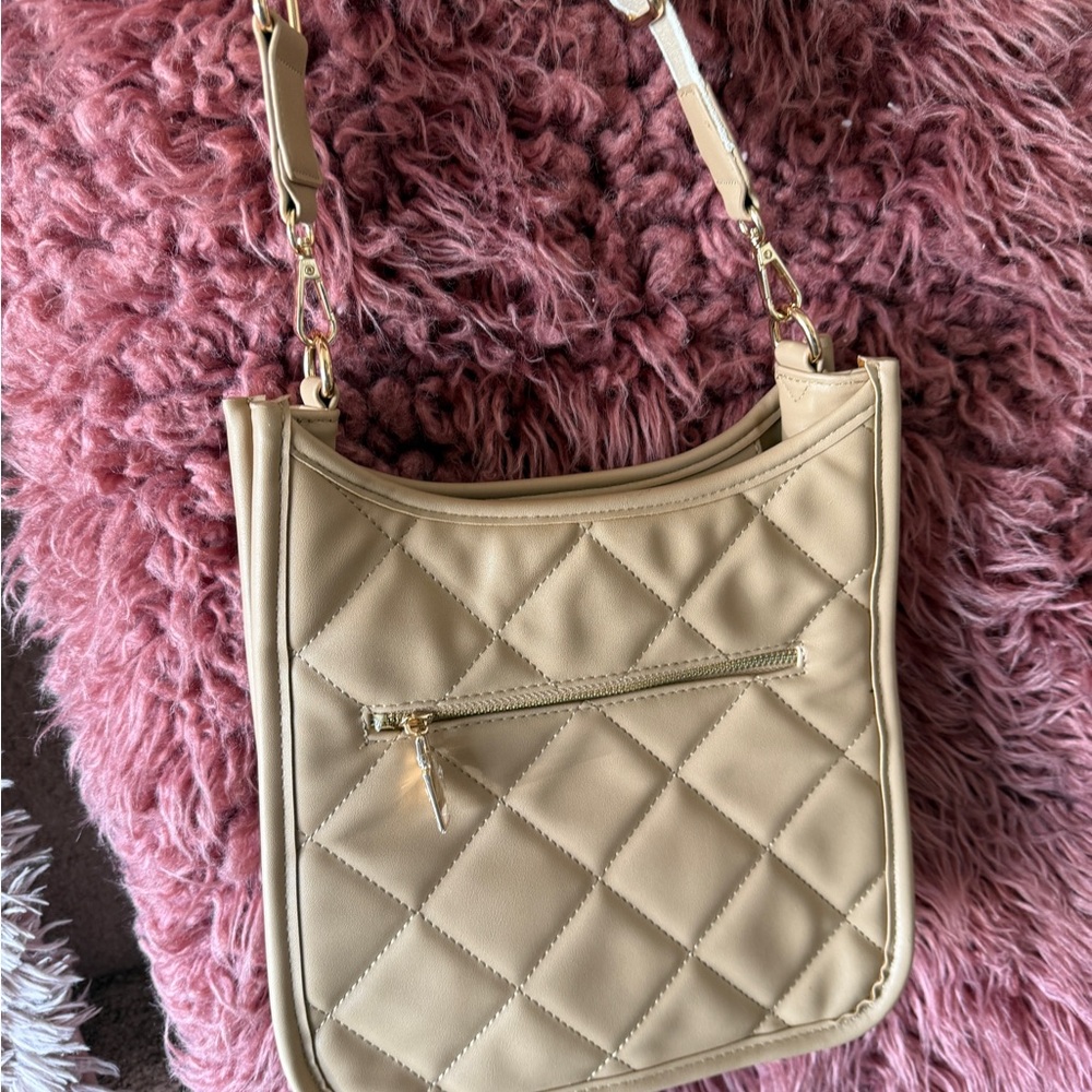 Urban Expressions "Harlie" Tan Quilted Women's Crossbody Bag (New with Tags)